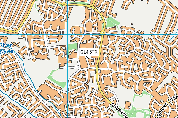 GL4 5TX map - OS VectorMap District (Ordnance Survey)