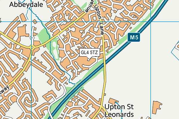 GL4 5TZ map - OS VectorMap District (Ordnance Survey)