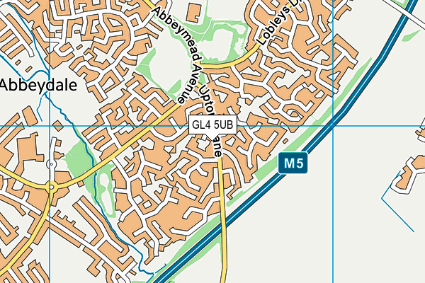 GL4 5UB map - OS VectorMap District (Ordnance Survey)