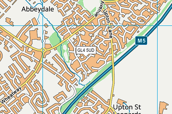 GL4 5UD map - OS VectorMap District (Ordnance Survey)