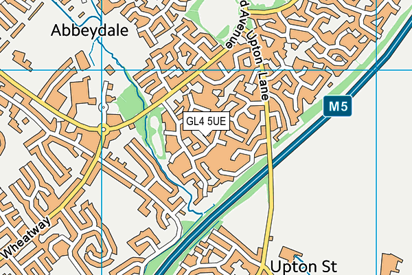 GL4 5UE map - OS VectorMap District (Ordnance Survey)