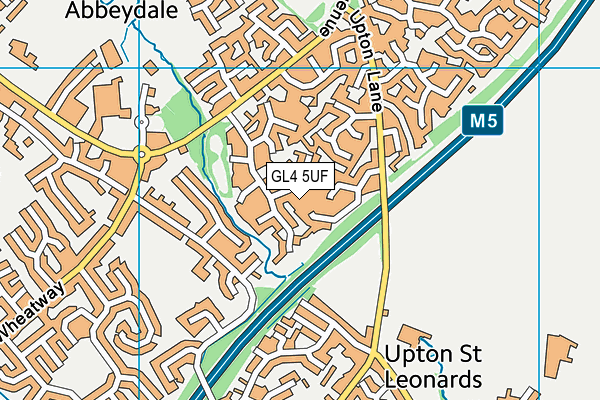 GL4 5UF map - OS VectorMap District (Ordnance Survey)
