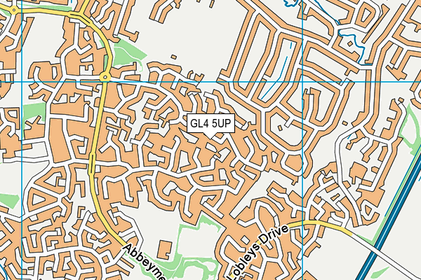 GL4 5UP map - OS VectorMap District (Ordnance Survey)