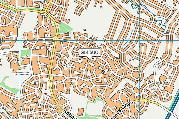 GL4 5UQ map - OS VectorMap District (Ordnance Survey)