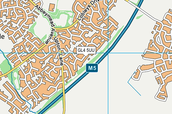 GL4 5UU map - OS VectorMap District (Ordnance Survey)