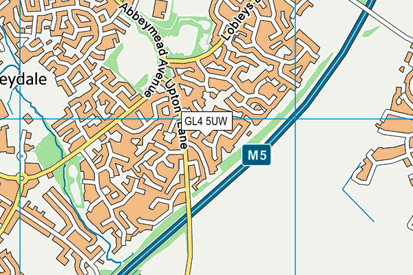 GL4 5UW map - OS VectorMap District (Ordnance Survey)