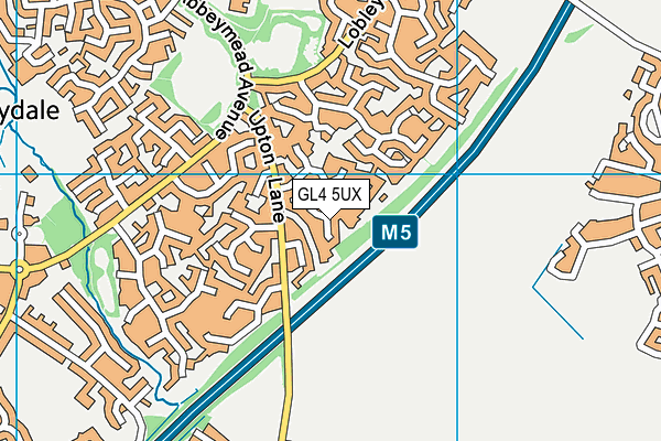 GL4 5UX map - OS VectorMap District (Ordnance Survey)