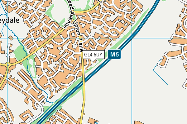 GL4 5UY map - OS VectorMap District (Ordnance Survey)