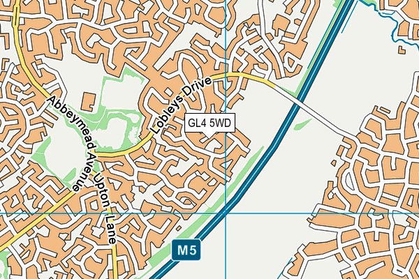 GL4 5WD map - OS VectorMap District (Ordnance Survey)