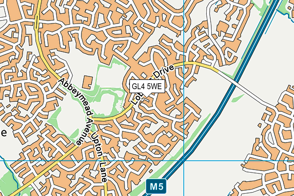 GL4 5WE map - OS VectorMap District (Ordnance Survey)