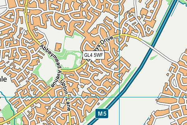 GL4 5WF map - OS VectorMap District (Ordnance Survey)