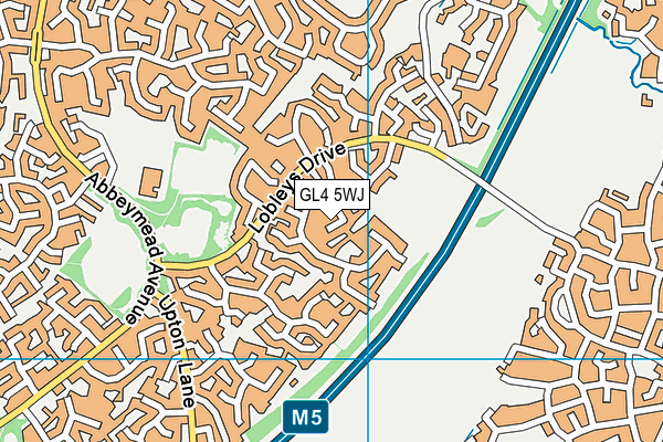 GL4 5WJ map - OS VectorMap District (Ordnance Survey)