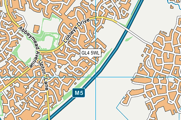 GL4 5WL map - OS VectorMap District (Ordnance Survey)