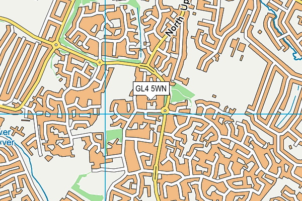 GL4 5WN map - OS VectorMap District (Ordnance Survey)