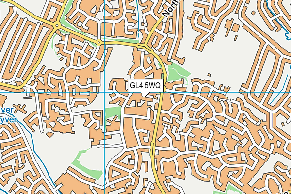 GL4 5WQ map - OS VectorMap District (Ordnance Survey)