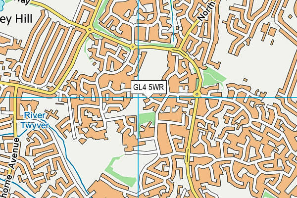 GL4 5WR map - OS VectorMap District (Ordnance Survey)