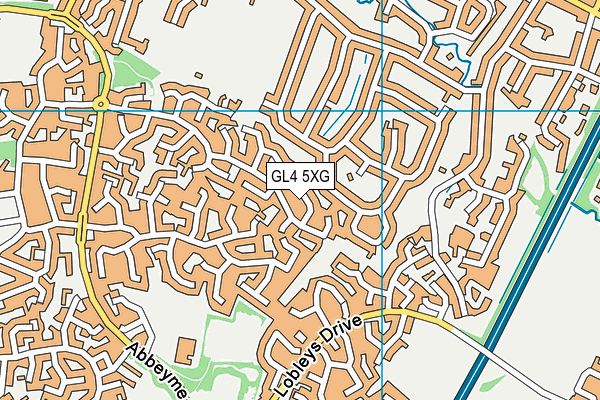 GL4 5XG map - OS VectorMap District (Ordnance Survey)