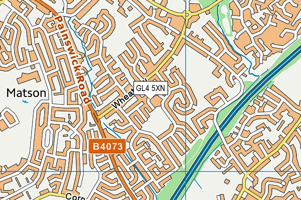 GL4 5XN map - OS VectorMap District (Ordnance Survey)