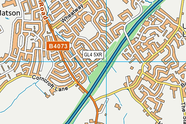GL4 5XR map - OS VectorMap District (Ordnance Survey)
