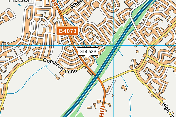 GL4 5XS map - OS VectorMap District (Ordnance Survey)