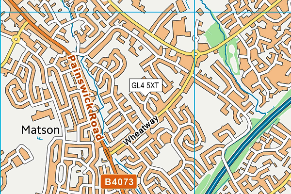 GL4 5XT map - OS VectorMap District (Ordnance Survey)