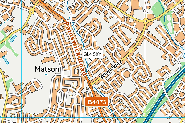 GL4 5XY map - OS VectorMap District (Ordnance Survey)