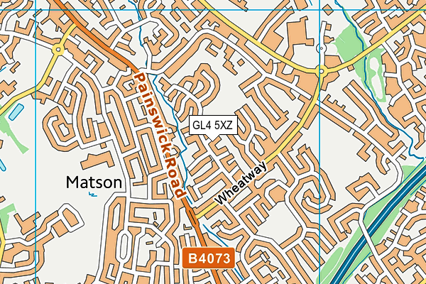 GL4 5XZ map - OS VectorMap District (Ordnance Survey)