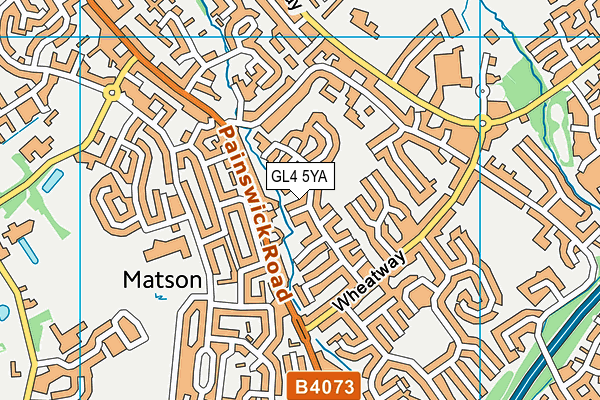 GL4 5YA map - OS VectorMap District (Ordnance Survey)