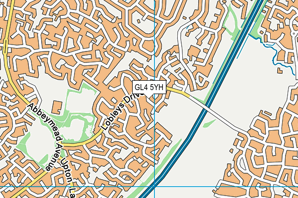 GL4 5YH map - OS VectorMap District (Ordnance Survey)
