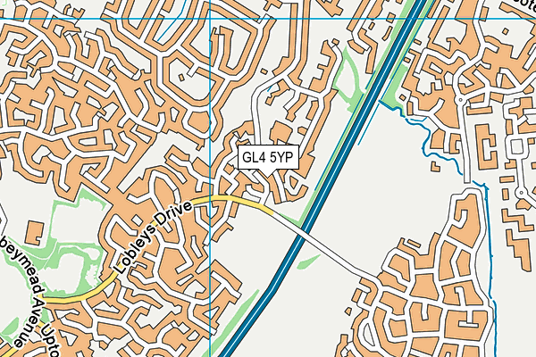 GL4 5YP map - OS VectorMap District (Ordnance Survey)