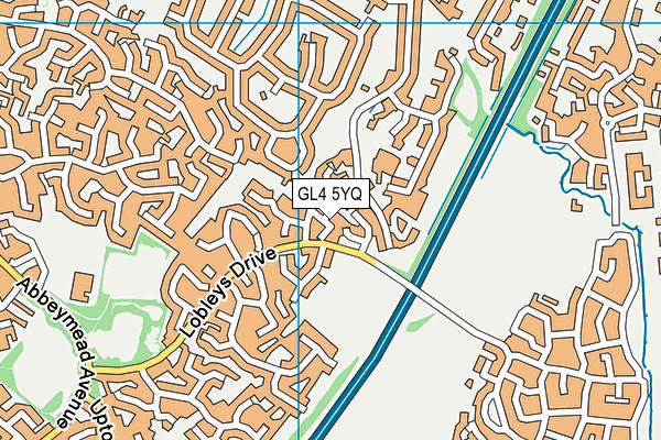 GL4 5YQ map - OS VectorMap District (Ordnance Survey)