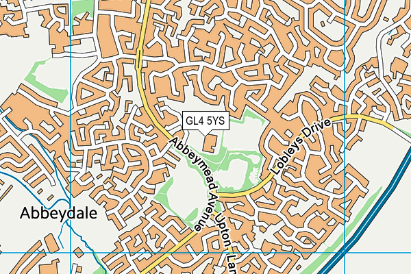 Abbeymead Primary School map (GL4 5YS) - OS VectorMap District (Ordnance Survey)