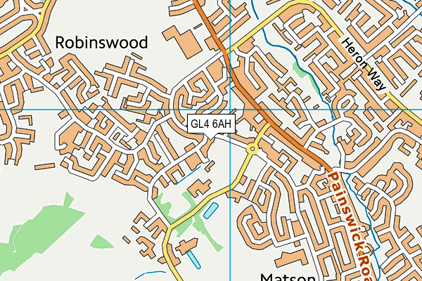 GL4 6AH map - OS VectorMap District (Ordnance Survey)