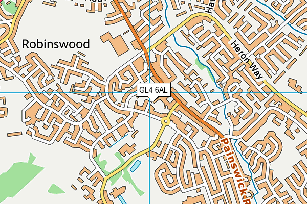 GL4 6AL map - OS VectorMap District (Ordnance Survey)