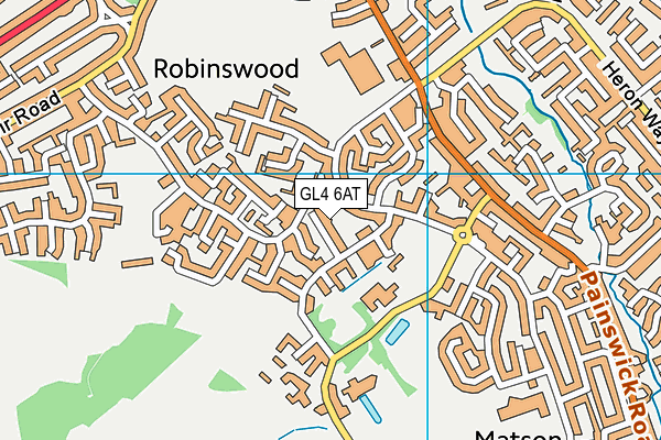 GL4 6AT map - OS VectorMap District (Ordnance Survey)