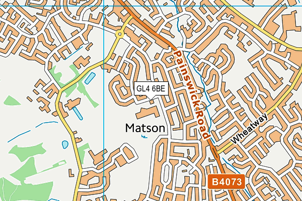 GL4 6BE map - OS VectorMap District (Ordnance Survey)