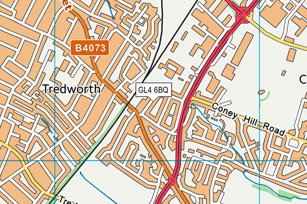 GL4 6BQ map - OS VectorMap District (Ordnance Survey)