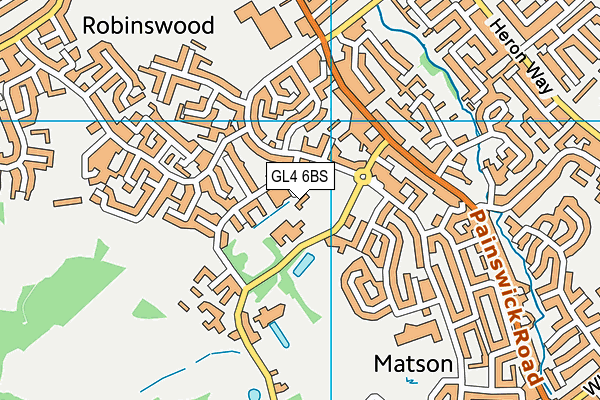 GL4 6BS map - OS VectorMap District (Ordnance Survey)