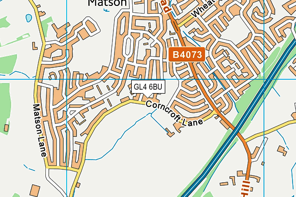 GL4 6BU map - OS VectorMap District (Ordnance Survey)