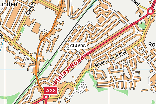 GL4 6DG map - OS VectorMap District (Ordnance Survey)