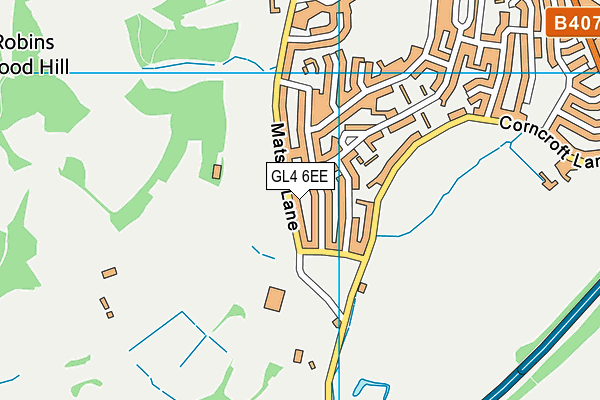 GL4 6EE map - OS VectorMap District (Ordnance Survey)