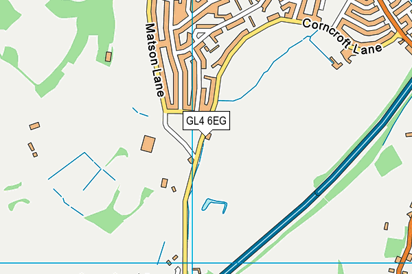 GL4 6EG map - OS VectorMap District (Ordnance Survey)