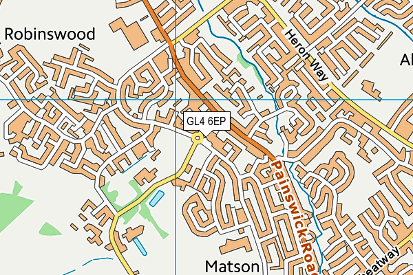 GL4 6EP map - OS VectorMap District (Ordnance Survey)