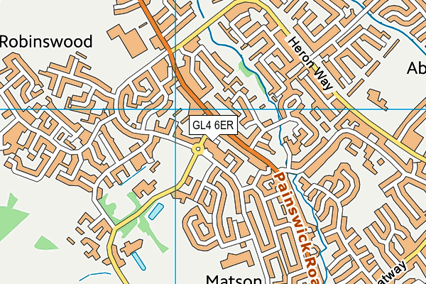 GL4 6ER map - OS VectorMap District (Ordnance Survey)