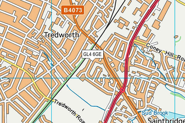 GL4 6GE map - OS VectorMap District (Ordnance Survey)