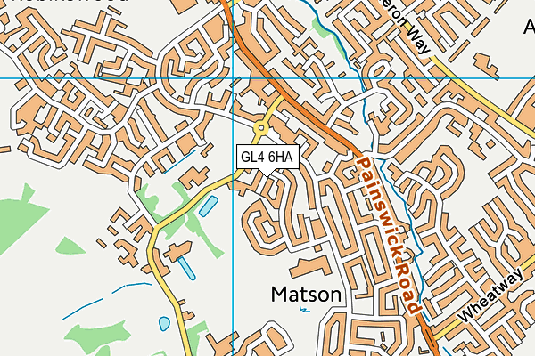 GL4 6HA map - OS VectorMap District (Ordnance Survey)