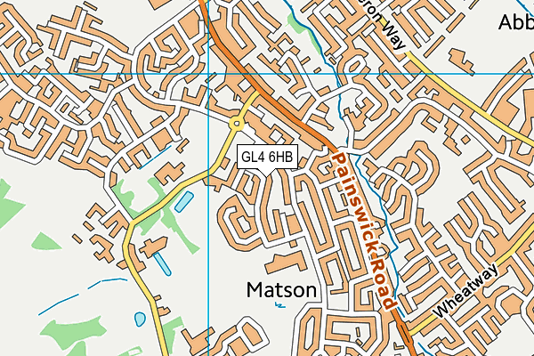 GL4 6HB map - OS VectorMap District (Ordnance Survey)