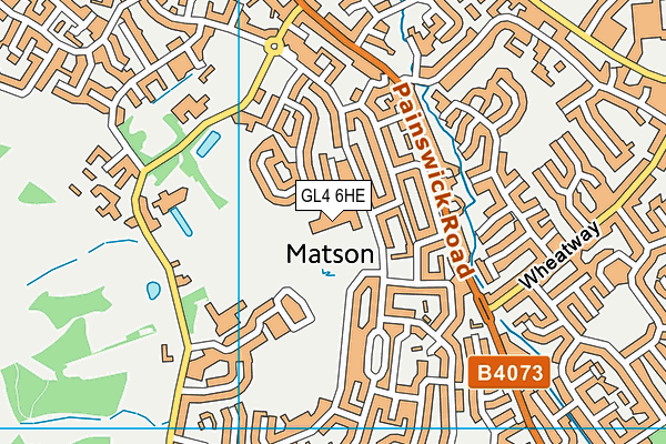 GL4 6HE map - OS VectorMap District (Ordnance Survey)