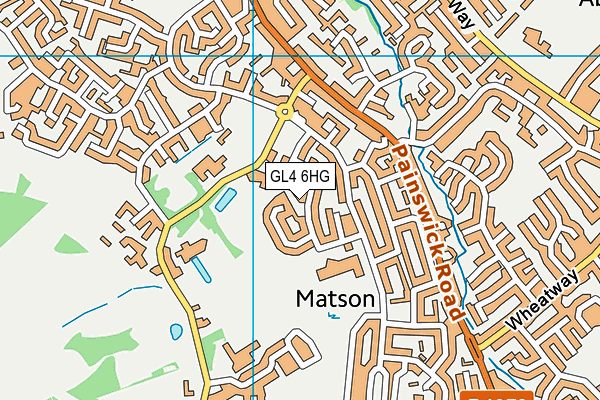 GL4 6HG map - OS VectorMap District (Ordnance Survey)