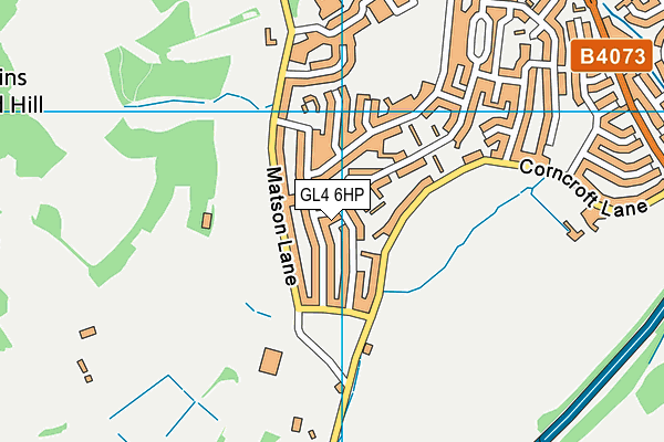 GL4 6HP map - OS VectorMap District (Ordnance Survey)